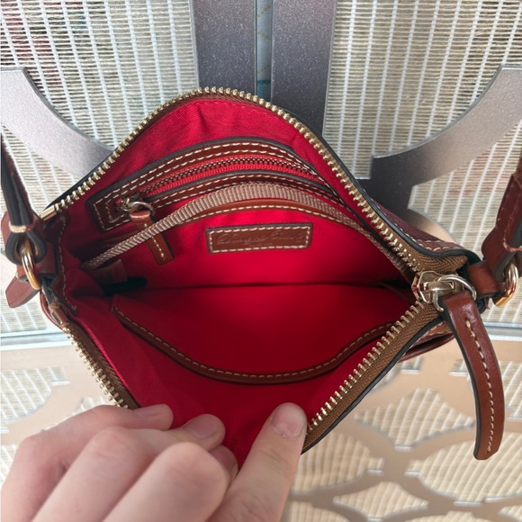 Dooney & Bourke Burgundy and Brown Crossbody Bag In Great Condition! - Picture 8 of 16